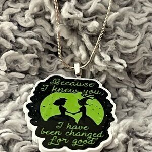 Green and Black Pendant Necklace